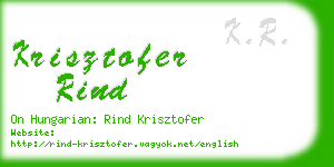 krisztofer rind business card